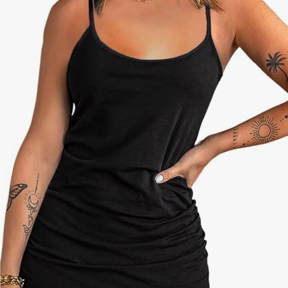 Lillusory women’s Elegant Black Spaghetti Strap dress cocktail party date night